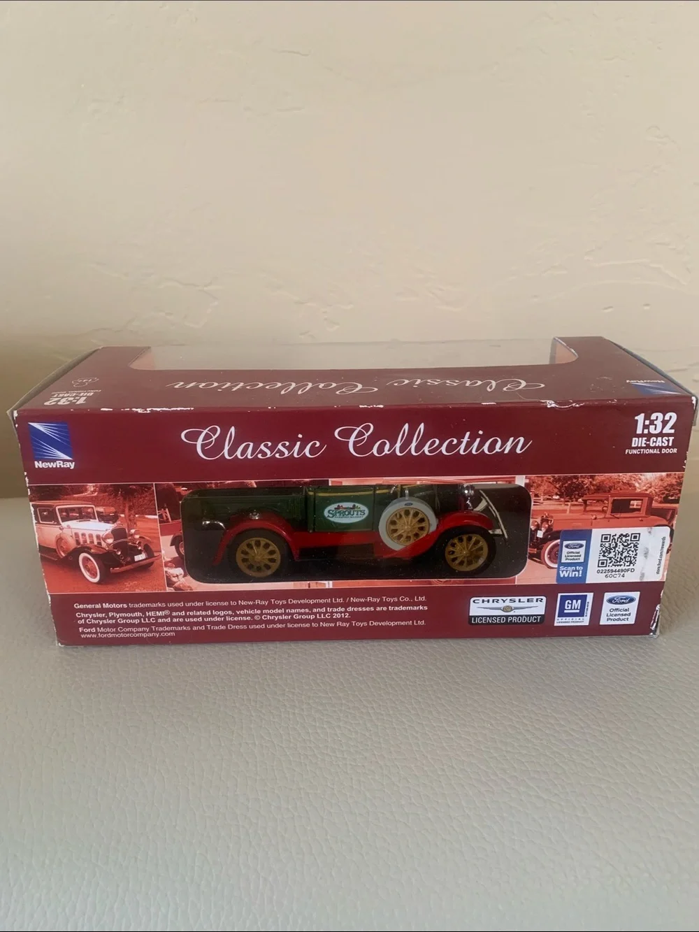Classic Collection Sprouts Die Cast Ford Model A Pickup Truck Vehicle Toy